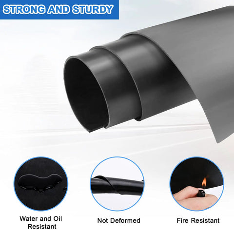 Heavy Duty Rubber Sheet For DIY Projects One Eighth Inch Thick 4 Inch Wide 10 Feet Long Neoprene Material For Gaskets Pads Seals Anti Vibration Anti Slip Flooring And Crafts
