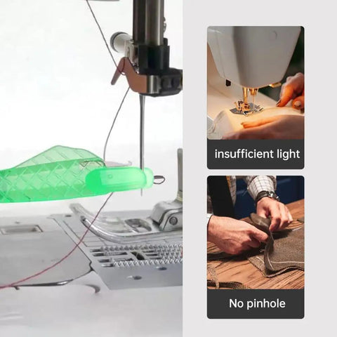 Fish Mouth Sewing Machine Needle Threader Upgraded 2024 Automatic Threading Aid For Fast No Fuss Sewing tool in use