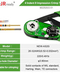 JRready ST2162-1 Crimp Tool Kit With New As2g Four Indent Eight Impression Crimper for 20 to 32 awg wire and connectors.
