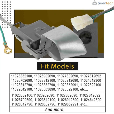 Washer Door Lid Switch Replacement 3949238 For Whirlpool And Kenmore Washers Exact Fit Easy Install Fixes Draining Problems Not Starting Not Spinning Or Agitating Replaces WP3949238 WP3949238VP AP6008880 PS11742021 AP3100001 PS350431 gray plastic lid switch with wiring harness