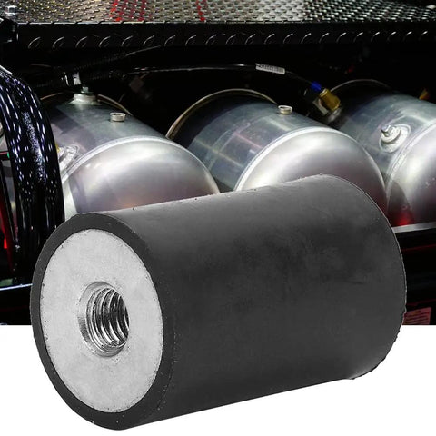 Bobbin Isolator Rubber Vibration Absorber Mounts 4 Pack M6 For Automotive Heavy Machinery And Fitness Equipment DD20x30 Shockproof Damper Mounts Built Tough Reduces Vibration Transfer And Noise With Durable NR SBR NBR CR EPDM PU Material Options, black M6 rubber isolator