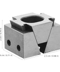 Premium CNC Machining Center Side Clamp With Precision Wedge Stop Block For Milling Operations ensuring accurate positioning, steel and aluminum.