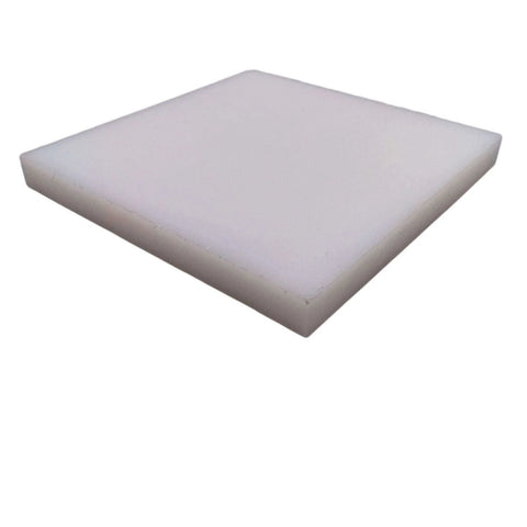 Pro-Grade Heavy-Duty UHMW-PE Plastic Sheet Plate Natural White 10mm Thick 3.937 By 3.937 Inches for Industrial Fabrication and DIY