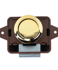 Cabinet Push Button Latch Keyless Cupboard Lock With Smooth Finish For RV Yacht Motorhome Campervan Caravan Brown Base Gold Color