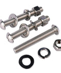 10 Set 1/4-20 By 2 Inch Button Head Socket Cap Screws With Nuts Flat Washers And Lock Washers, 304 Stainless Steel 18-8 Fully Threaded