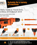 Badass 12 Piece Diamond Drill Bit Set With Masonry And Screwdriver Bits Heavy Duty Carbide Tips For Porcelain Tile Marble Granite Concrete Wood Zero Heat Dry Design Includes Cooling Wax Pro Grade Quarter Inch Shank No Mess Project Essential, shown with compatible drill machine.