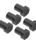 Five Heavy Duty Aluminum Bench Dogs 5 Pack 19mm in smooth black finish for clamping woodworking tables