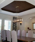 Easy DIY Ceiling Upgrade With Antique Gold PVC Tiles 2 Ft By 2 Ft Glue Up Set Of 10 Covers 40 Sq Ft Lightweight Class A Fire Rated