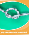 High Temperature Resistant Steam Hose Replacement Tube for Garment Steamers, flexible PVC nylon, knotted detail, black and white