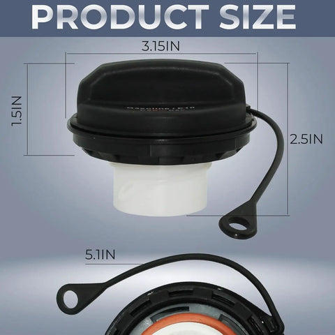 Fuel Cap Replacement FC1089 For Ford Lincoln Mercury Cars And SUVs Including F150 Edge F250 F350 Super Duty Fusion Ranger Freestar And More 2004 To 2021 Easy Install High Quality Gas Cap dimensions