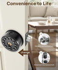 Legit Smart Fingerprint Door Lock With Keypad And Wireless App Control For Next Level Home Safety showing keypad on a door.