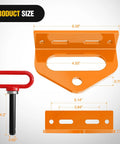 Universal Heavy Duty Zero Turn Mower Trailer Hitch Kit With Neodymium Magnetic Pin size dimensions