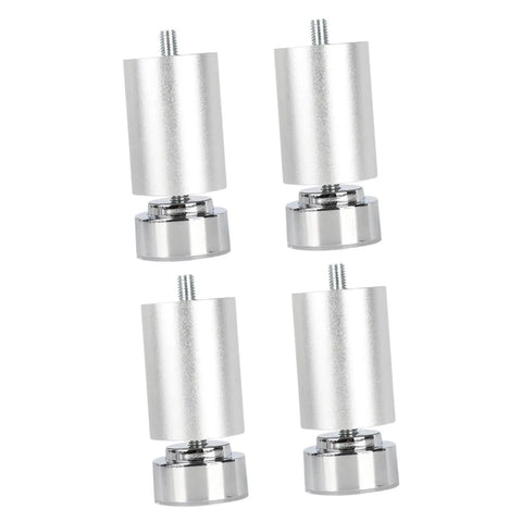 Adjustable 4x Metal Furniture Legs 10cm Heavy Duty Alloy Feet For Tables Sofas Beds Wardrobes With 10mm Screw Hole Floor Protection