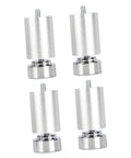 4x Adjustable Metal Furniture Legs 12cm Heavy Duty Alloy Sofa Bed Table Feet Anodized Aluminum For Wardrobes Coffee Tables Cabinets