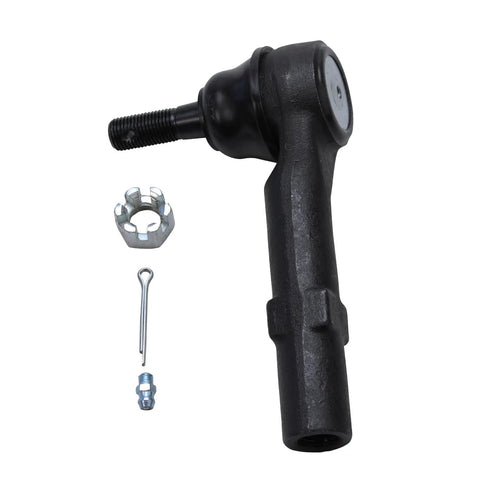 Beefy Front Tie Rods Replacement For 2007-2014 Cadillac Escalade And 2007-2013 Chevy Silverado 1500 Suburban 1500 Avalanche EXT Durable Steering Rods For Smooth, Dependable Steering Performance. Black steel front outer tie rod end with castle nut and cotter pin