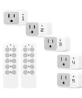 Wireless Remote Control Outlet Kit With 2 Remotes And 5 Outlets, Easy Plug And Play, A No Brainer For Controlling Hard To Reach Appliances From Sofa Or Bed, Ideal For Seniors And Pregnant Women, 100 Ft Range, 5-pack outlets
