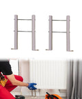 Heavy Duty Radiator Floor Brackets With Cast Iron Legs And Rubber Insulator Pads Steel Mounting Stands For Central Heating installation