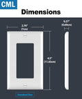 Decorator Wall Plates 50 Pack Outlet Covers For 1-Gang Switches 2.76 X 4.5 Standard Size White UL Listed Impact Resistant