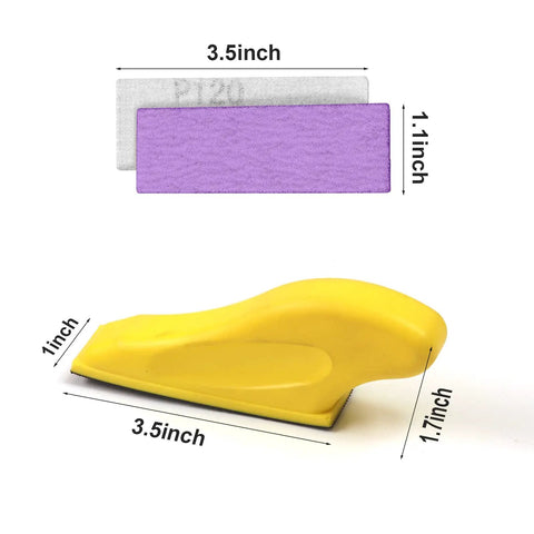 Pro Grade Sanding Block With Assorted Sandpaper Sheets 70 Pcs 80 120 180 240 320 400 600 Grits, Detail Hand Sanding Block Included, Waterproof White Fused Alumina Abrasive For Wood Furniture Crafts And Tight Spaces