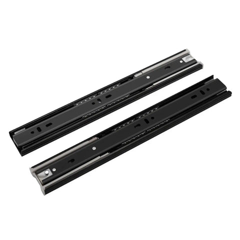 Pair Of Metal Buffer Drawer Slides, 16 Inch (400mm), Three-Section Quiet Rail With 45mm Track Width, Smooth Glide To Prevent Jamming