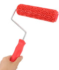 Rubber Texture Paint Roller For Easy Peasy Wall Embossing And Quick Home Reno Makeovers That Deck Out Your Space With Knockout Decorative Finishes And Zero Stress, red rubber design, hand-held.