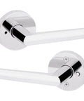 Interior Privacy Door Handle With Lock For Bedroom And Bathroom Polished Chrome Lever