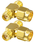 Male To Dual SMA Female RF Splitter Adapter 2 Way Y Type Combiner For SDR Receiver And Signal Monitoring, gold plated