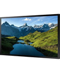 Rock Solid 55 Inch Outdoor Digital Signage Display Hella Bright Full Hd Led Lcd Screen Va Panel 1920 By 1080 Resolution 24 7 Nonstop Rotation Tizen Os scenic mountain landscape view on display.