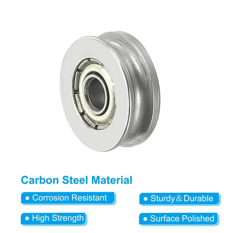 Slick As A Whistle V Groove Bearing 10 Pack Carbon Steel Guide Pulley 3mm inner bore 12x4mm width for smooth linear motion.