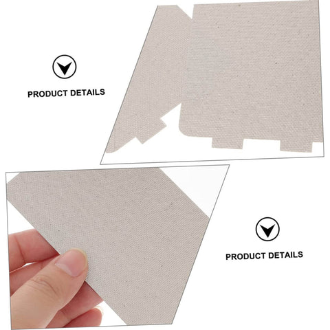 Six Piece Microwave Mica Sheet Waveguide Cover Set For Ovens, close-up of heat resistant mica insulation mat texture and thickness