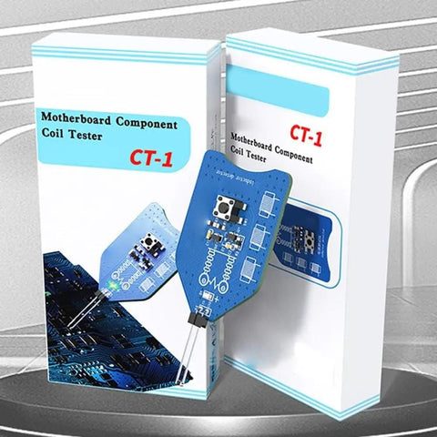 One Button Pro Grade Inductor And Coil Tester For Motherboard And PCB Repair With LED Indicator in packaging