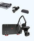 Top Tier Electric Folding Platform Cart Dolly With Huge 300KG Capacity And Powerful 800W Motor For Easy Warehouse Load Lifting And Long 32Km Range Battery with rubber wheels and foldable design.