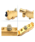 Handcrafted Brass Proportioning Valve Delivering Rock Solid Hydraulic Control, showcasing connections and finish details.