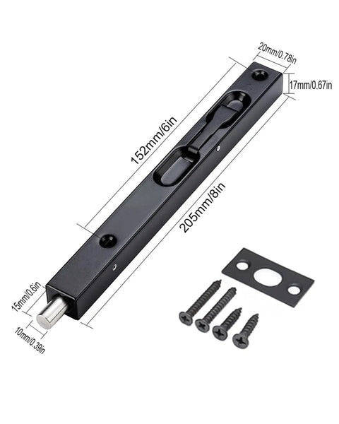 Solid As A Rock 8 Inch Concealed Door Bolt Stainless Steel Lock With Brushed Finish Reversible Flush Mount For Interior Doors Keep Your Space Locked Down Tight Today