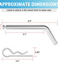 5th Wheel Pins And Clips 1/2 Inch Diameter Fits 5th Wheel Hitch And Rail Gooseneck Hitches Galvanized Rust Resistant