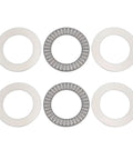 2 Pack Thrust Needle Roller Bearings With Washers NTA2031, front view of bearings and washers, 1.25 in bore, 1-15/16 in OD