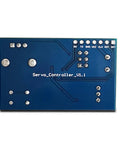 Straight Up Dual Channel SG90 Servo Control Motor Driver Board For Pluggable Robot Arm Projects And Smooth RC Steering Gear Debugging Setup Game Changer, front view with circuit details.