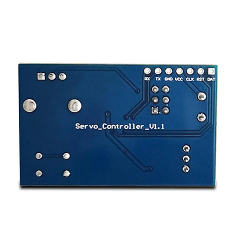 Straight Up Dual Channel SG90 Servo Control Motor Driver Board For Pluggable Robot Arm Projects And Smooth RC Steering Gear Debugging Setup Game Changer, front view with circuit details.