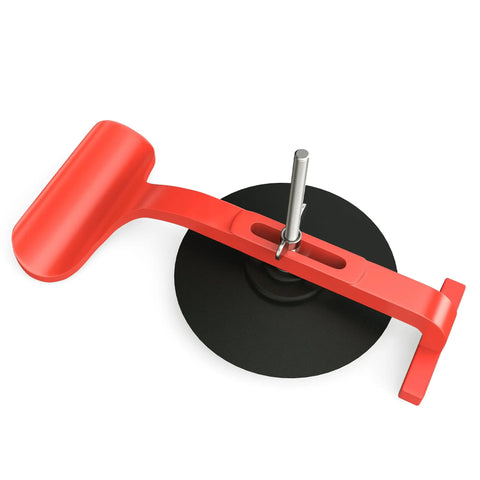 Red suction cup clamp from the Six Pack Suction Cup Clamps For Windshield Repair And Gluing Convertible Glass Panels ABS Rubber Construction