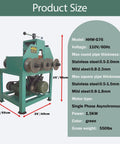 Jaryannix Heavy Duty Electric Pipe Bender For Stainless Steel Tube Roller Bending Machine W/ Nine Round And Eight Square Die Sets 1.5kw 110v Power Unit For Diverse Round And Square Metal Pipe Fabrication Projects, green metal frame with dimensions.
