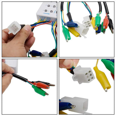 Versatile Brushless Motor And Controller Tester For 24V To 72V E Bikes Scooters And Electric Cars Quickly Checks Phase Sequence ABC And abc Coil Health Hall Sensor And Controller Status Built For Fast Onboard Diagnostics
