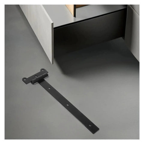 Self Closing Reversible T Shaped Stainless Steel Door Hinge With Black Finish Heavy Duty Boss Grade Smooth Sliding Bearing on floor
