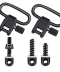 Two Point Crossbow Sling Attachments Mounts With Three Swivels All Metal Easy Install Black Finish Wood Bolt Screws Studs