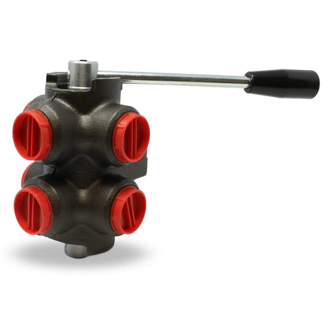 Front view of Beefed Up Heavy Duty Rotary Diverter Valve For Hydraulic Systems 6 Port 16 GPM Nominal Flow Cast Iron Body