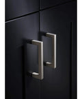 Nouveau III 12 Inch Square Bar Cabinet Pull In Flat Black For Modern Kitchens And Bathrooms Center To Center 12 Inches