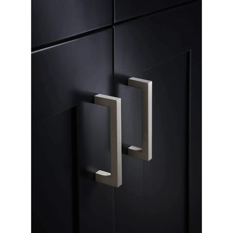 Nouveau III 12 Inch Square Bar Cabinet Pull In Flat Black For Modern Kitchens And Bathrooms Center To Center 12 Inches