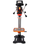 12-Inch Benchtop Drill Press With Integrated Laser Guide For Dead-On Accuracy On Wood And Metal Projects Featuring Five Variable Speeds From 450 To 3150 Rpm, front view with adjustable speed settings.