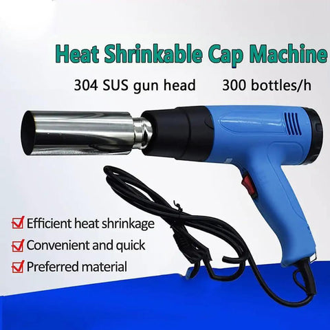 Efficient UILMLIO Handheld Heat Shrink Gun With Adjustable Dual Speed Settings, 50mm Stainless Steel Nozzle for quick sealing.