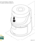 Illustration of High Speed Grain Mill With 1200 Watt Motor Delivers Fresh Flour Fast No Fuss Milling Quiet Operation And 5 Cups Per Minute Output