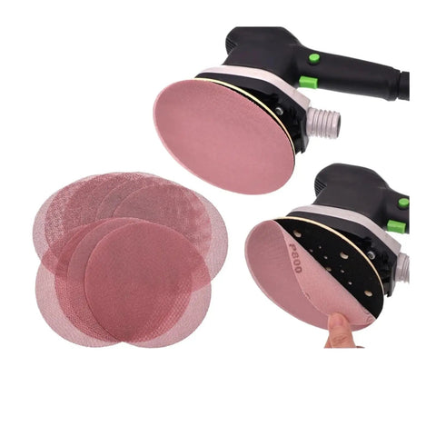Peel And Switch 7 Inch Hook Loop Sanding Discs With Dust Vent Holes For Wood Metal And Plastic 80 To 800 Grit Assortment Pack Of 10 with sanding tool